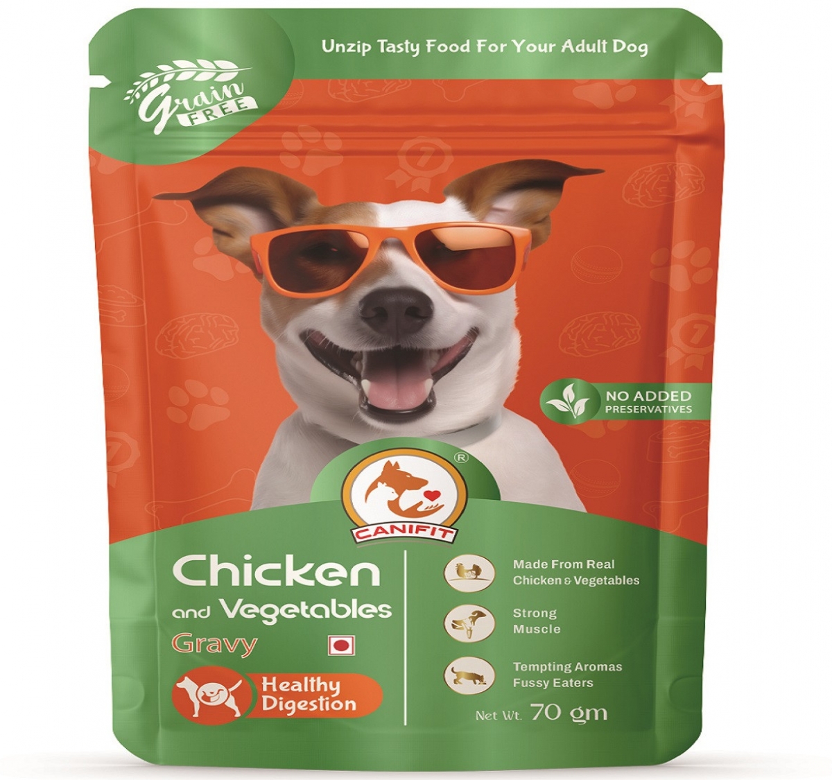 CANIFIT Adult Dog (1+ Year) Chicken & Vegetable Gravy