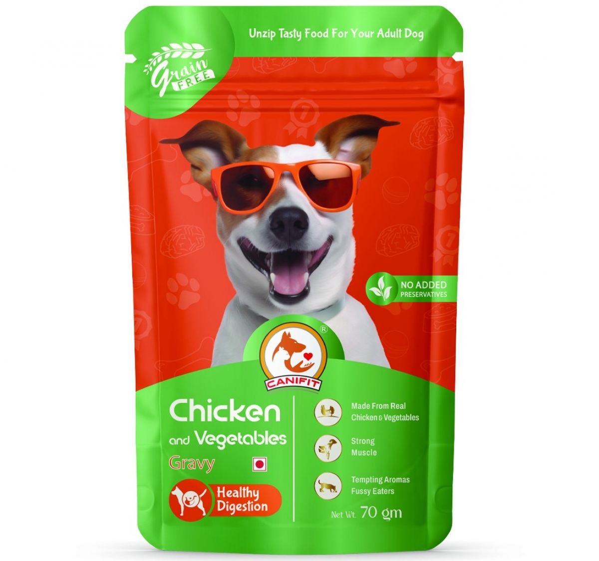 Canifit adult dog chicken & vegetable in gravy