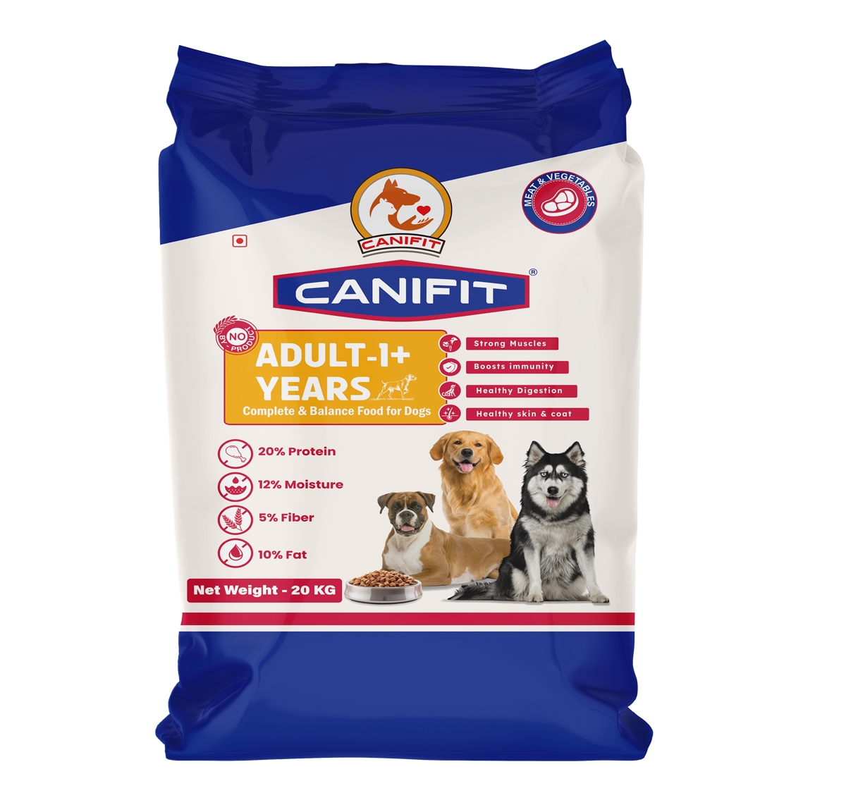 CANIFIT ADULT DRY DOG FOOD MEAT & VEGETABLES